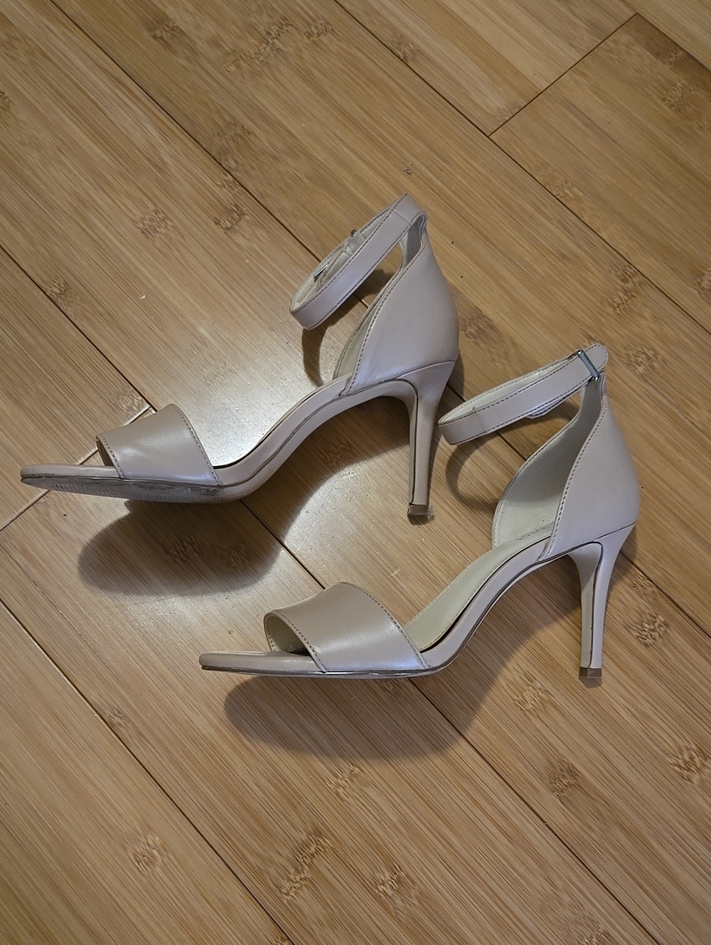 Nine West Nude Ankle-Strap Sandals - 8